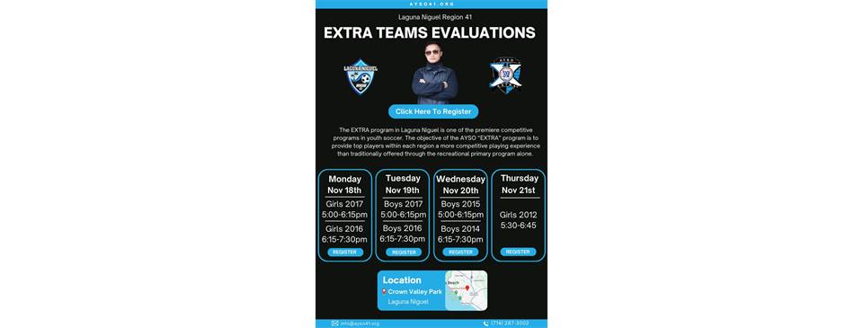 EXTRA Team Evaluations - Nov. 18th-21st